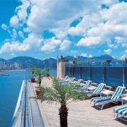 Hotel pool at Harbour Grand, Kowloon, Hong Kong