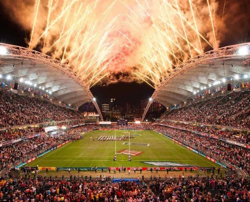 Fireworks at Hong Kong Sevens