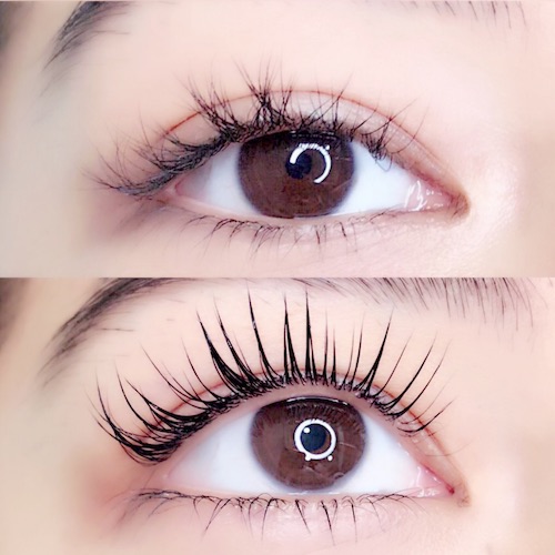 Before and after: Lash lift