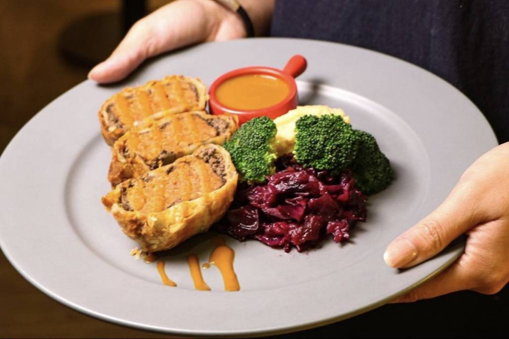 POP vegan restaurant beef wellington