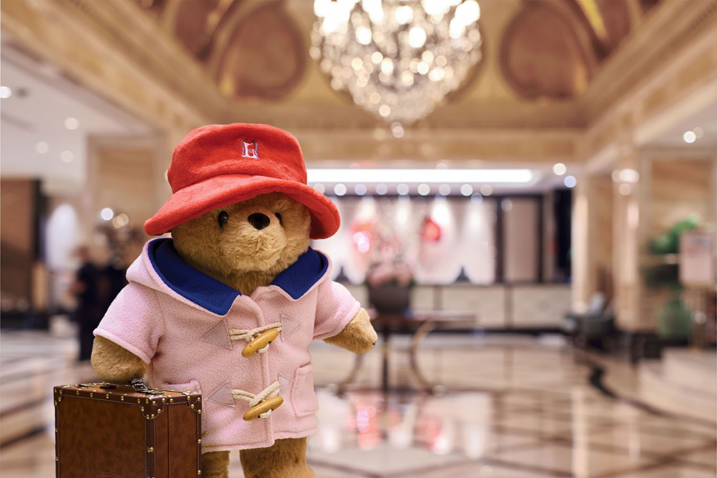 Paddington checking in at The Langham Hong Kong